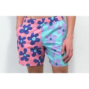 A.LAB Bum Split Pink & Blue Board Shorts size XL